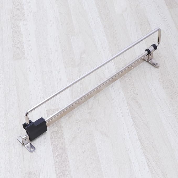 ABOOFAN 3pcs Retractable Wardrobe Clothes Hanger Closet Rod Stainless Steel Sliding Clothes Rack for Pants Scarves Skirts Coat Space Saving Storage 9.84 x 4.84 x 2.44 Inches