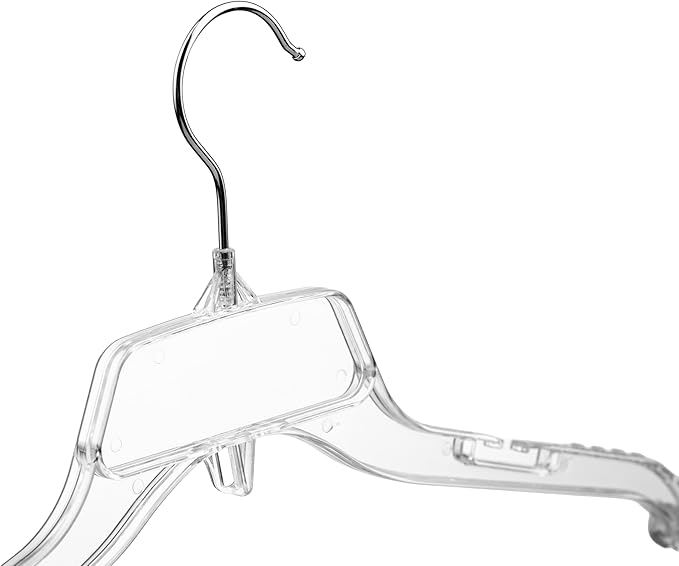 DEILSY™ Clear Plastic Clothes Hangers - Durable Clothing Hangers - Versatile Plastic Hangers for Organizing Garments for Shirt, Dress and Coat - 25 Pack