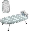 Mini Ironing Board Tabletop Ironing Board Compact Foldable Iron Board Thick Steel Tube with Heat Resistant Covers, Iron Rest for Dorms, Apartment and Travel,Gift for Women(Blue Wave)