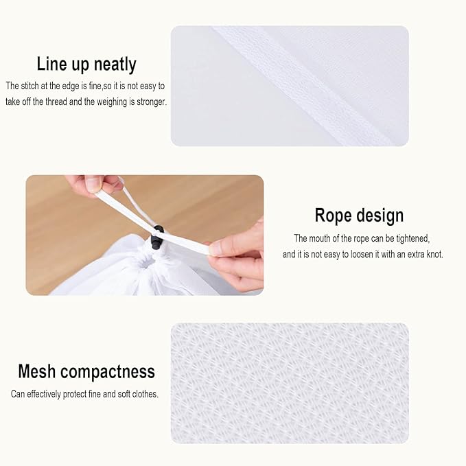 Mesh Laundry Bags with Adjustable Single Shoulder Straps 24" x 32" Sturdy Nylon Material Laundry Liners with Drawstring Closure for College, Dorm and Apartment(4PCS-XXLarge)