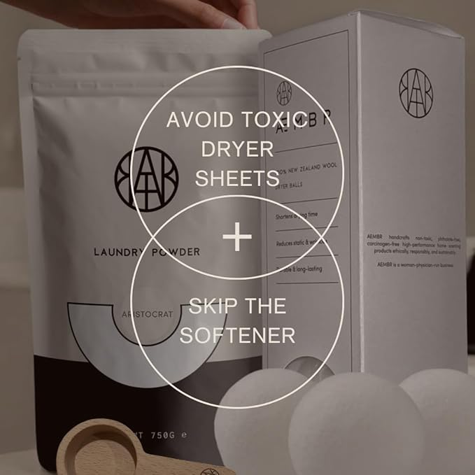Wool Dryer Balls - 100% RWS Certified New Zealand Wool - Finished in Nepal - Pack of 3 - Softens & Fluffs Without Harmful Chemicals