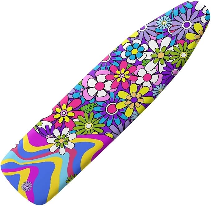 Hippie Flower Ironing Board Replacement Cover for Extra Wide 15 x 54 Ironing Boards Reflects Heat and Stain Resistant Ironing Board Cover Christmas Decor