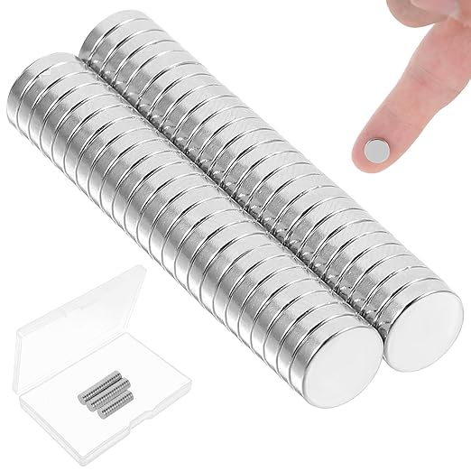 NdFeb Metal Collar Stays 50PCS, 9x2mm Strong Attractive NdFeb Dress Shirts Collar Stays Inserts, Attractive Neodymium Rare Earth Buttons for Clothing DIY Electronic Components Crafts