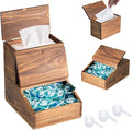 Wooden Laundry Dishwasher Pods Container,Multi-Use Dishwasher Pods Holder & dryer sheet holder, Storage with Spoons for Laundry Room & Kitchen Organization