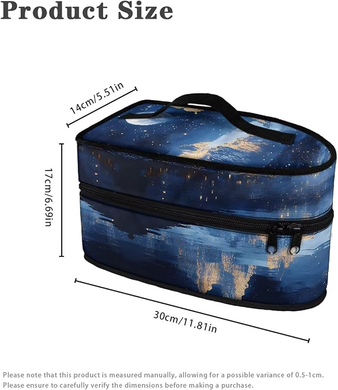 Lake and Moon Iron Organizer Carrier Bag,Butterfly Dustproof Mini Iron Storage Case Protective Carrying Bag Foldable Portable Carrying Storage Bags with Handle