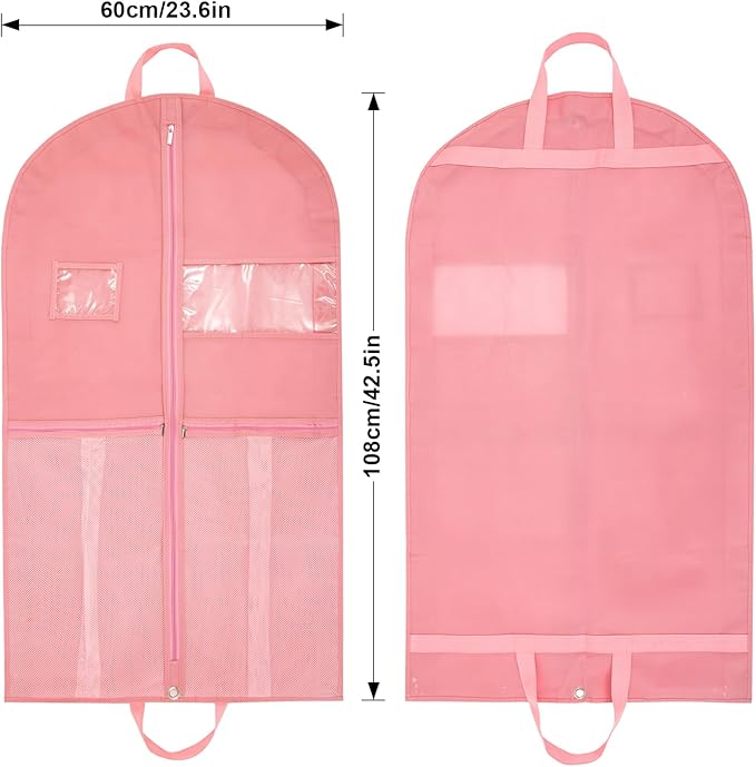 1 Pack Garment Bag for Travel Storage,Dance Costumes Bag,Garment Bag For Dancers,Kids Girls Garment Bags for Hanging Clothes,Dance Recital Bags,40Inch Cheer Uniform Garmet Bag