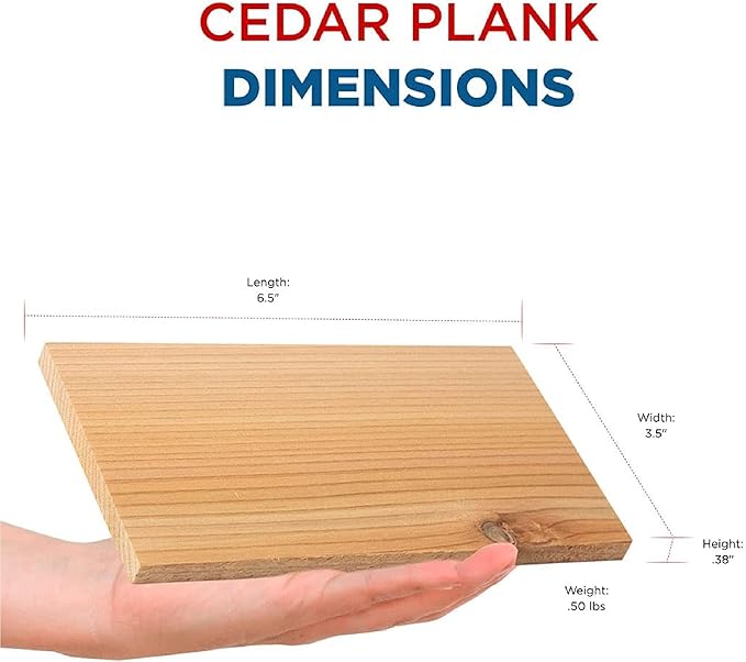 Jaccard Premium Cedar Plank, Small (50 Planks), Grilling Accessories – Wood Plank Serving Board