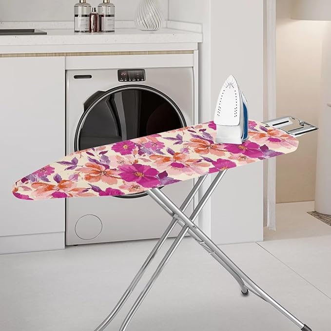 Floral Painting Ironing Board Cover Elastic Edge Heavy Duty Iron Pad Covers Standard Boards Lightweight Full Size Scorch Resistant Padding European Decorations
