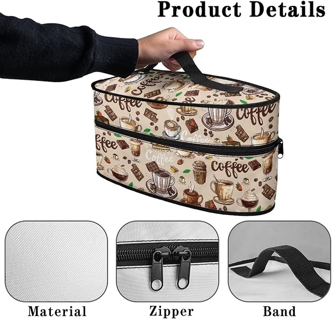 Coffee Chocolate Iron Storage Bag Compatible with Most Iron Lightweight Wear-resistant Clothes Iron Storage Case for Clothing Store