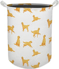 Golden Retriever Dog Laundry Basket, Toybox for Boys Girls, Golden Retriever Laundry Basket Hamper Waterproof Collapsible Clothes Toys Storage Bin Organizer for Bedroom Bathroom Kids Room Dorm
