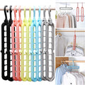 Closet Organizers and Storage,College Dorm Room Essentials,Pack of 10 Multifunctional Organizer Magic Space Saving Hangers with 9 Holes Storage Organization for Wardrobe Closet