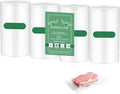 Pre-Cut Perforated Vacuum Sealer Bags Rolls,4x6 Inch Heavy-Duty Vacuum Sealer Roll Bags 4 Rolls 160 Tear Off Bags,Easy-Tear Food Grade Storage Bags for Sous Vide, Freezer & Meat (BPA Free)
