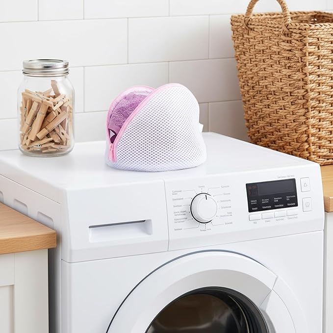 3Pcs Bra Washing Bag for Laundry, Mesh Bra Laundry Bag for Washing Machine Lingerie Washer Protector with Zipper for Underwear and Delicates