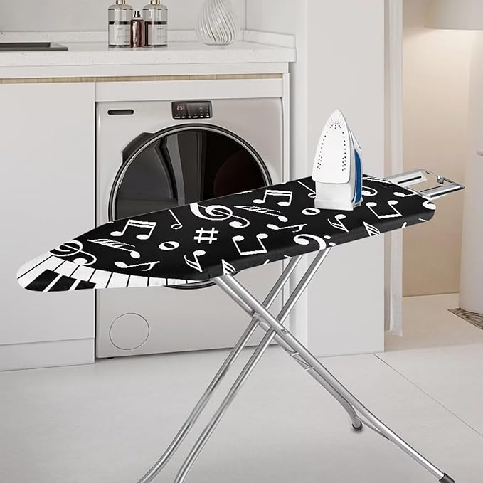 SEANATIVE Funny Musical Note Ironing Board Cover Universal Ironing Cover and Pad Fits Standard and Wide Top Boards Elastic Thick Iron Board Protector