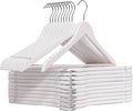 White Wood Bridal Dress Hangers 20 Pack, Heavy Duty Solid Wooden Hanger for Coat, Shirts, Jackets, Pants, Wedding Dress, Bridesmaid Suits-HL01W2