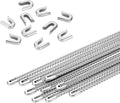 PATIKIL 10 Pcs 12 Inch 304 Stainless Steel Metal Steel Spiral Corset Boning, Metal Boning with 10pcs 5mm Boning Tips for Sewing Corset, Making Costume,Hoop Skirt, Collar (5mm Wide)