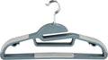 Simplify 8 Pack Ultimate Hanger | S-Shape Collar Saver | Ultra-Thin | Non-Slip | Accessory Bar | Belts | Scarves | Ties | Tank Top | Closet Organization | Dark Grey