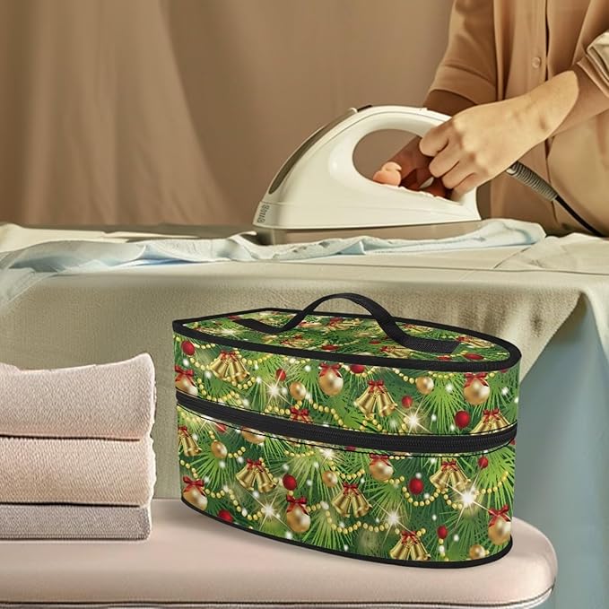 Christmas Lights Iron Portable Storage Bag Compatible with Most Iron Easy to Clean Wear-resistant Iron Storage Case Fits for Home
