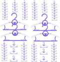 Baby Hangers for Nursery Closet 80 Pack Plastic Kids Clothes Hanger Space Saving Non Slip Extendable Toddler 11-14” Adjustable Hangers Heavy Duty Clothing Infant Hanger Bulk, Purple