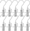 Zerodeko 10 Pack Metal Laundry Hangers with Swivel Hooks, Hold Boots Clips Pin Stainless Steel Portable for Hanging Clothes Towels in Home, Travel