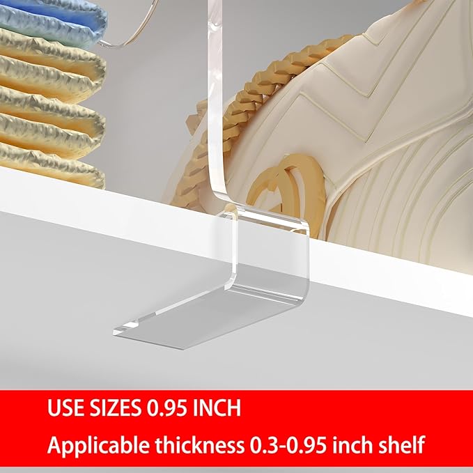 Clear Shelf Dividers, Closet Verticalshelf Dividers for Closet Organization Handbags and Clothes Sweaters, Purse Organizer Divider, for Bedroom