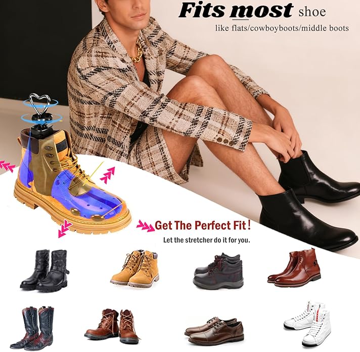 Shoe Stretcher Men Women Boot Stretcher Adjustable Width and Length Widener Expander Men Wide Feet Shoe Stretcher