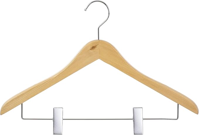eleorchis Hyacinth Clothing Hangers Wood Hangers with 5 Pieces