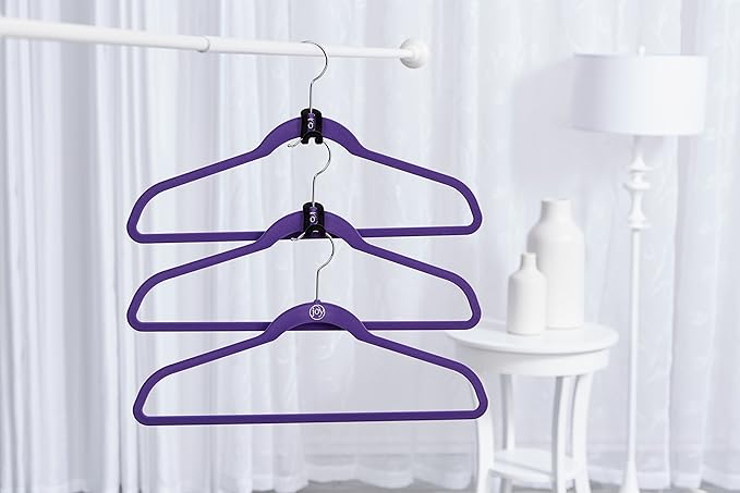 Joy Mangano HHMH10502 10pk Mini Hooks Hanger Accessory, Purple
