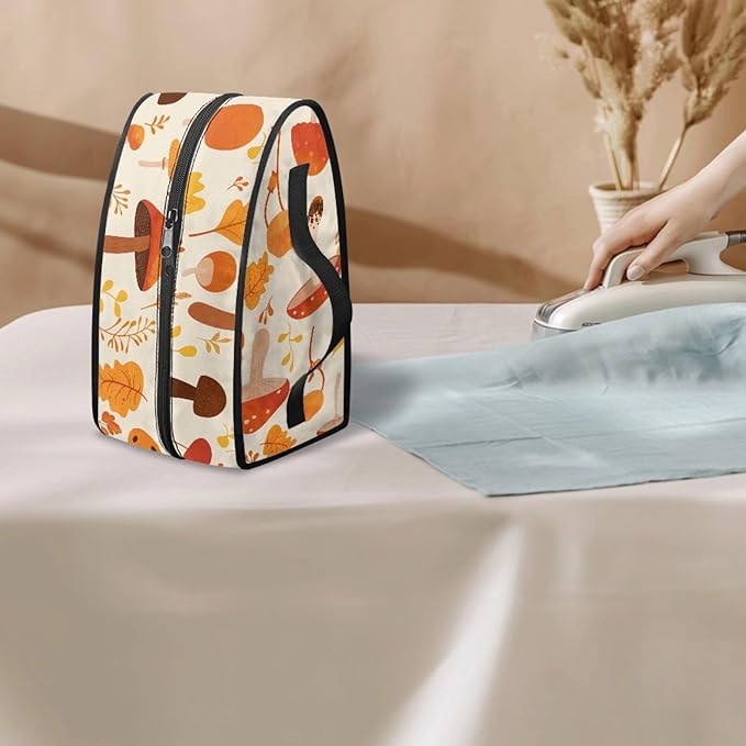 Cute Mushroom Iron Tote Bag Stain Resistant Travel Iron Storage Box Washable Protective Carrying Bag with Handle Compatible with Most Irons