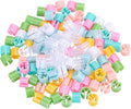 MECCANIXITY Clothes Hanger Markers Blank Tags Fit 3.5mm Rod for Garment Color Coding White/Bright Green/Light Blue/Fresh Pink/Orange Yellow/Green Blue/Pink/Transparent 200pcs