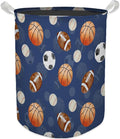 Baseball Football Laundry Basket, Toybox for Boys, Gifts for Sports Lovers Laundry Basket Hamper Waterproof Collapsible Clothes Toys Storage Bin Organizer for Bedroom Bathroom Boys Room Dorm