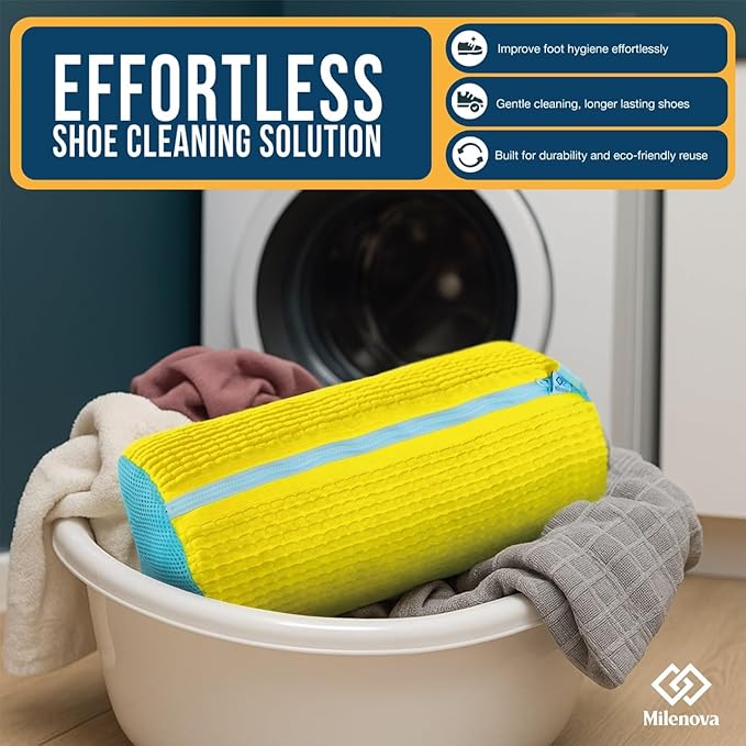Shoe Washing Machine Bag – Laundry Shoe Bag for Washer and Dryer, Sneaker Washing Machine Bag, Shoe Dryer Bag, Shoe Cleaning Bag, Shoe Laundry Bag for Sneakers and Delicate Shoes (GREY)