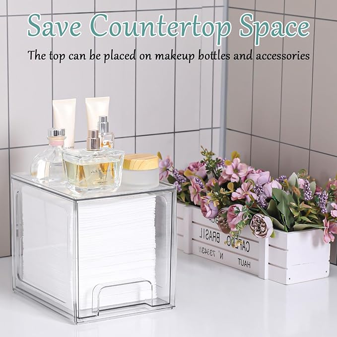 Disposable Face Towel Holder Intended For Face Towels XL, Facial Towel Storage Box Dispenser For Clean Towels For Bathroom