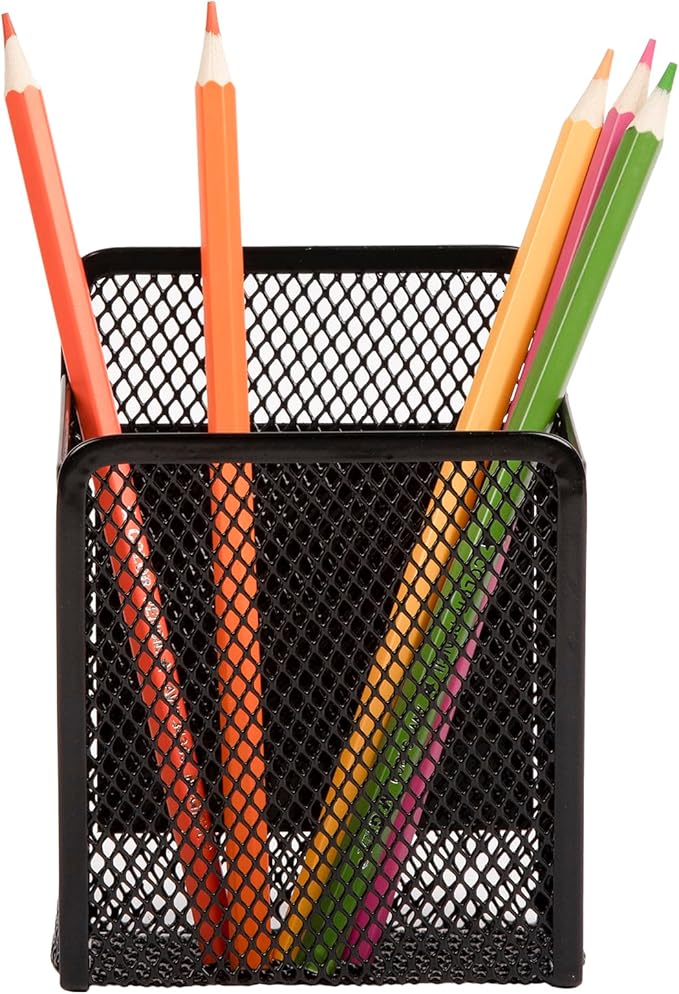 Magnetic Pen Holder - Magnetic Black Mesh Locker Cups, Organizational Supplies, Strong Magnet Storage Marker Pen Pencil Organizer for Refrigerator,Whiteboard,Locker Accessories