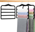 Closet Organizers and Storage,2 Pack Pants Hangers Space Saving,Velvet Hangers, Dorm Room Essentials for College Students Girls Boys Guys,Non Slip Organization and Storage Scarf Jeans Hangers