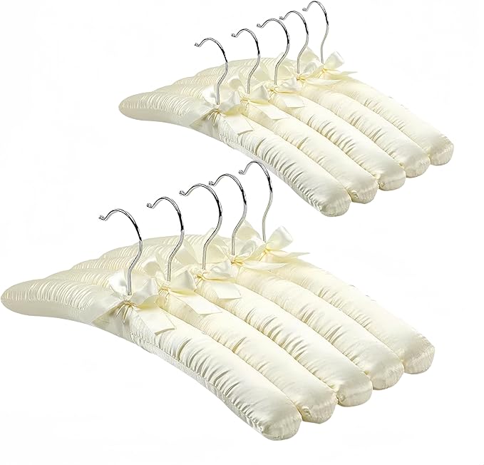 Padded Hangers for Women Clothing Satin Hangers Non Slip Padded Hanger for Sweaters Padded Clothes Hanger
