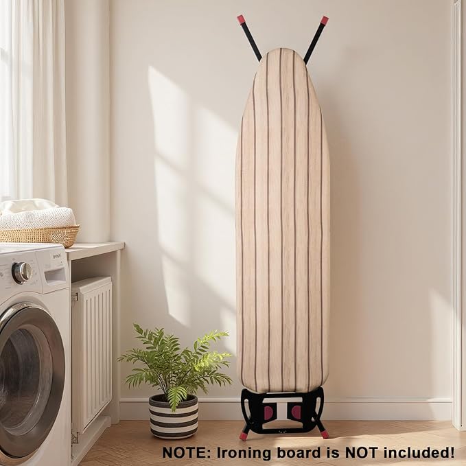 Seiritex Ironing Board Cover and Pad 15 x 54 inch, Heat Reflective with Hook and Loop Fasteners, Thick Padding with Elasticized Edges, Iron Board Replacement Cover Fit Standard Size (Woodgrain)