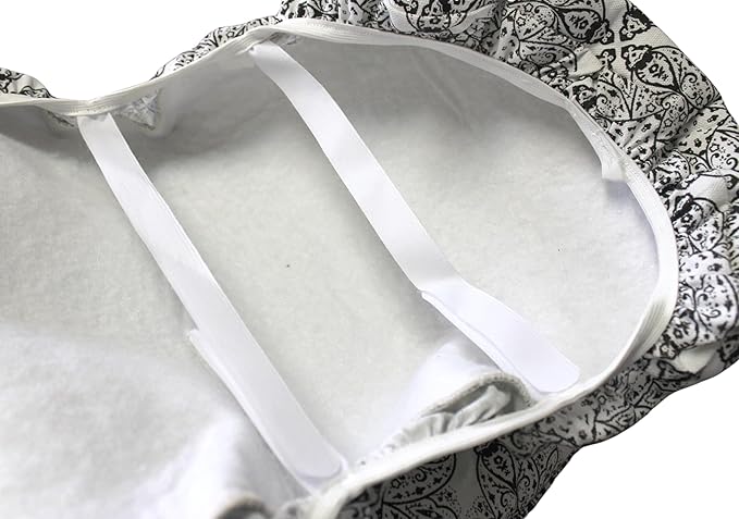 Ironing Board Cover and Pad with Straps - Scorch Resistant Silicone Coating, Fits Standard Size Boards, Elastic Edges for Secure Fit, 100% Cotton Cover, by Dependable Industries