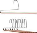 Mawa by Reston Lloyd Non-Slip Space Saving Clothes Hanger with Single Rod for Pants, Style KH35U, Copper,Set of 10