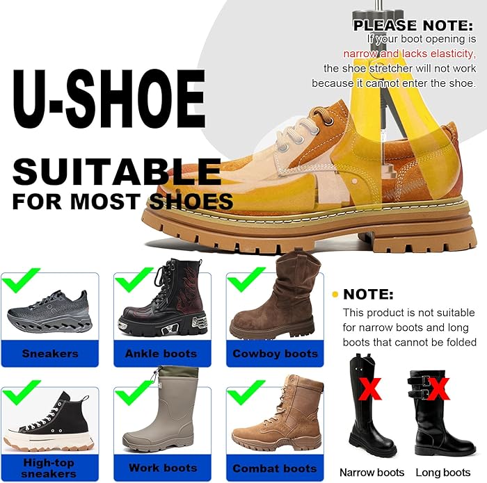 Shoe Stretcher Men Women, Boot Stretcher for Wide Feets Adjustable Shoe Tree Boot Widener Expander