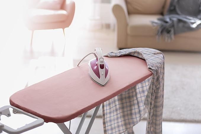 Encasa XO Ironing Board Cover and Pad 54"x18" - 4mm Felt X-Large Iron Board Cover with Padding - Heat Resistant, Stain-Safe Dye, Non Slip Elastic Bungee Cord Tightening Iron Table Cover Mauve