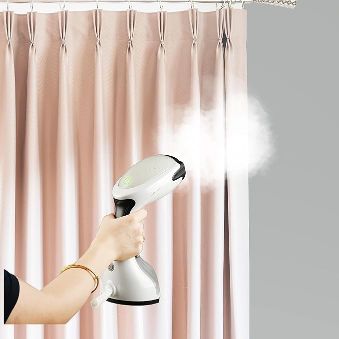 True & Tidy Steamer for Clothes, Portable Handheld Garment Fabric Wrinkles Remover, 30-Second Fast Heat-up, Auto-Off, Large Detachable Water Tank