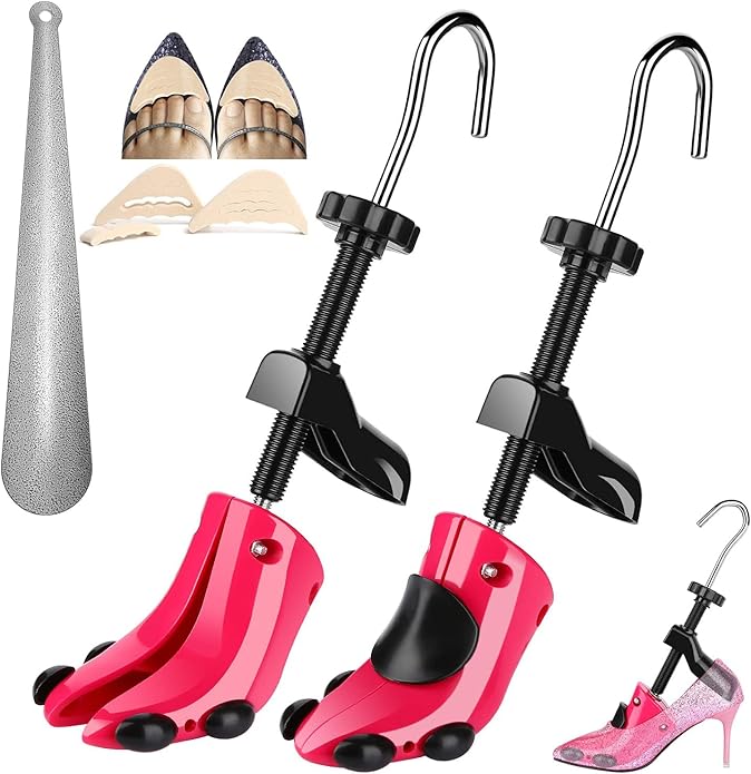 JJDPARTS Shoe Stretcher, Pair 4-Way Shoe Expander Widener Shoe Tree Extender for Women Men