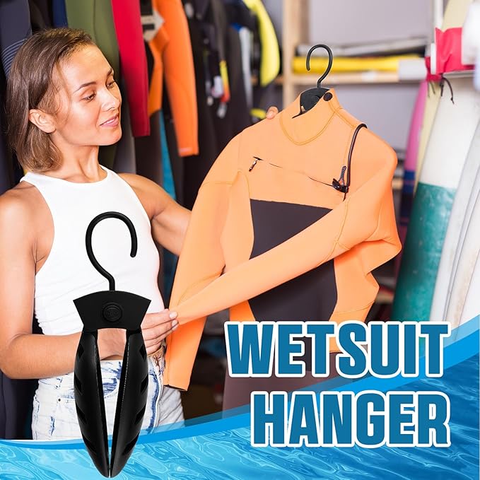 Maitys 4 Pcs Foldable Wetsuit Hanger Fast Dry Surfing Suit Hangers Folding Vented Hanger for Men Women Suit Diving Accessories