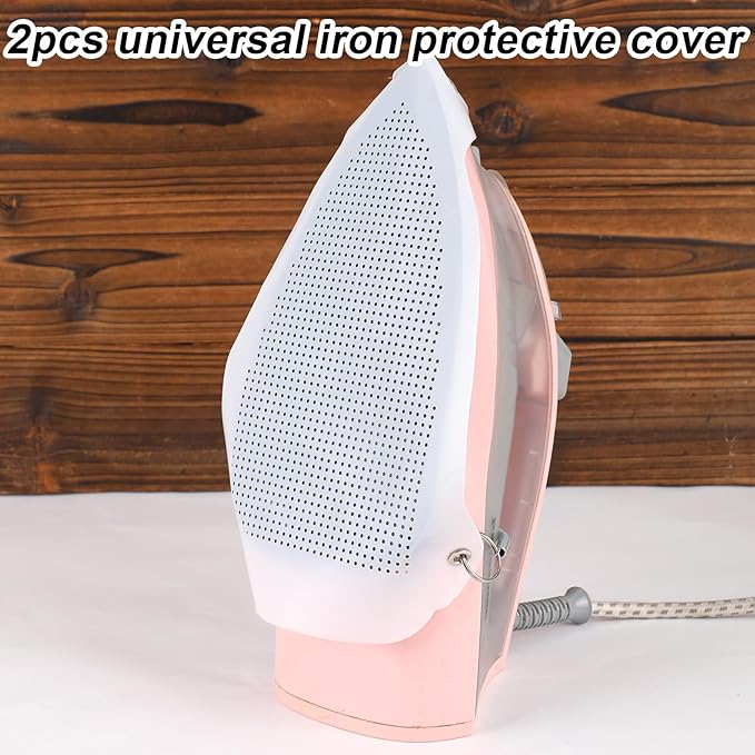 2pcs Iron Protective Cover, Breathable Heat Resistant Iron Shoe Cover Protect Clothes Prevents Fabric Burns & Sticking (0.2mm)