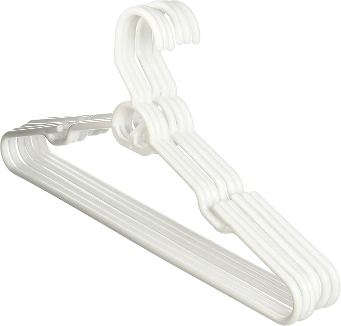 Heavy Duty Tubular Hanger with Attachable Hook , White 6pk