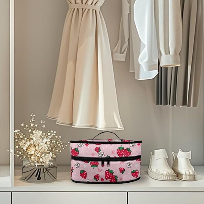 Strawberry Daisy Iron Storage Case for Travel or Storage Lightweight Easy to Clean Steam Iron Storage Bag Compatible with Most Iron