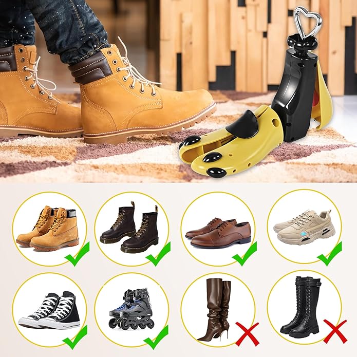 Shoe Stretcher For Women Men,Boot Stretcher Women Men,Shoe Expander Widener Stretch Length Width
