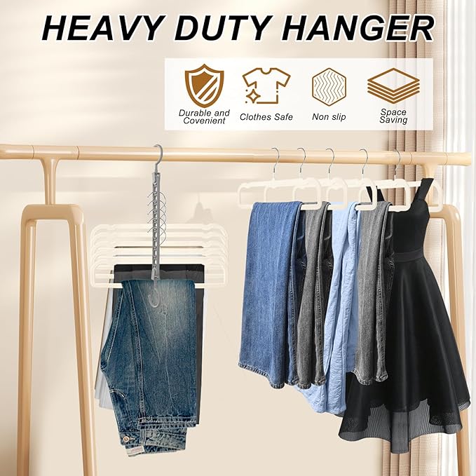 Velvet Pants Hangers Non Slip, 30 Pack Velvet Hangers for Closet with Porous Hooks, Strong Durable Space Saving Slim Clothes Hanger, Ultra Thin Flocked Hanger for Pants/Shirts/Bra/Shorts (Cream)