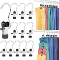 HOUSE DAY Metal Legging Organizer for Closet, Yoga Pants Hangers Pack of 10 with Rubber Coated Clips, Space Saving Storage for Boots, Workout Sets, and Hats